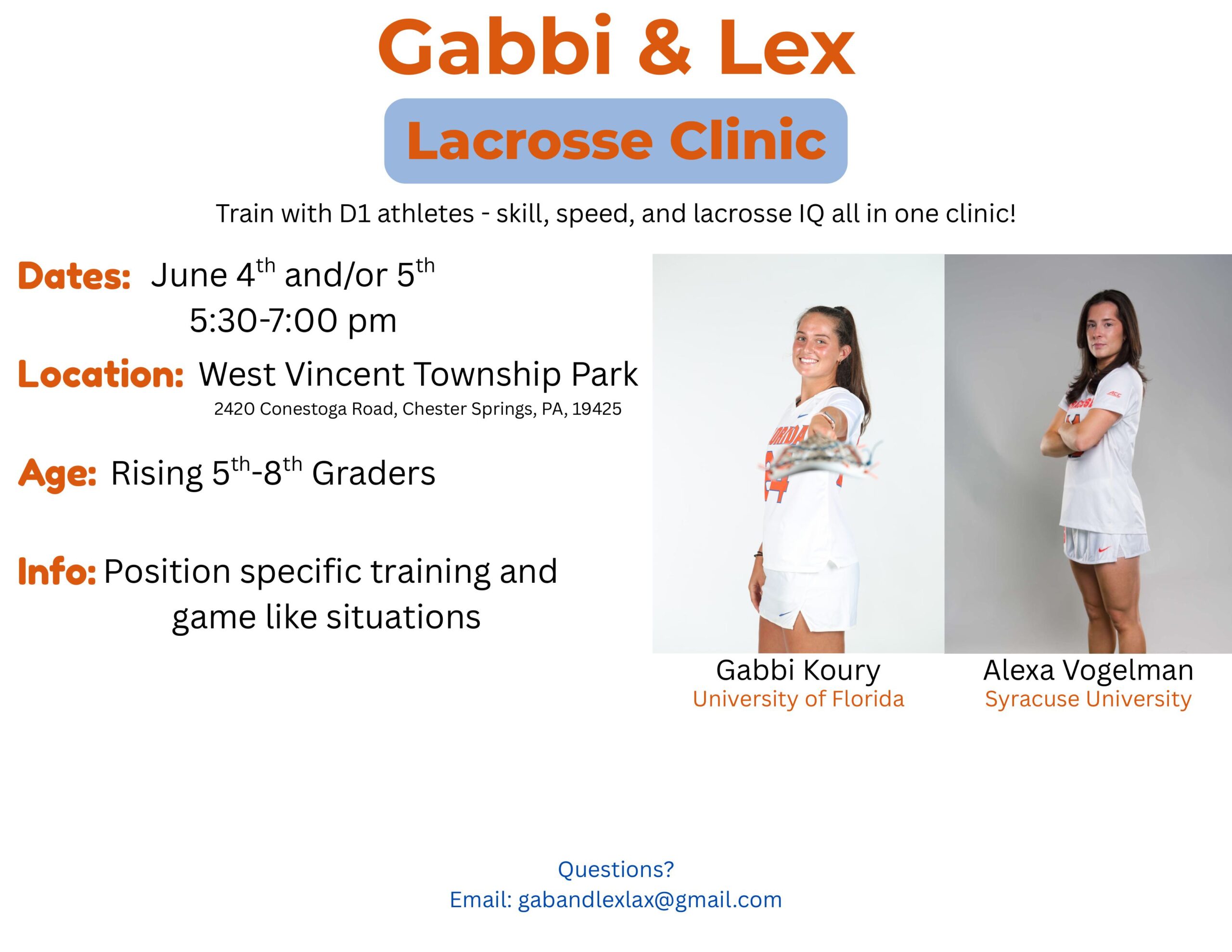 Gabbi and Alexa June Lacrosse Clinic (1)